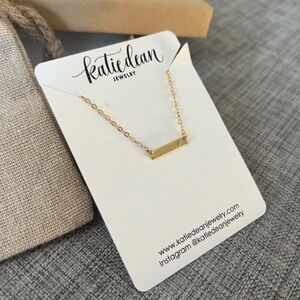 NIB Katie Dean gold bar necklace